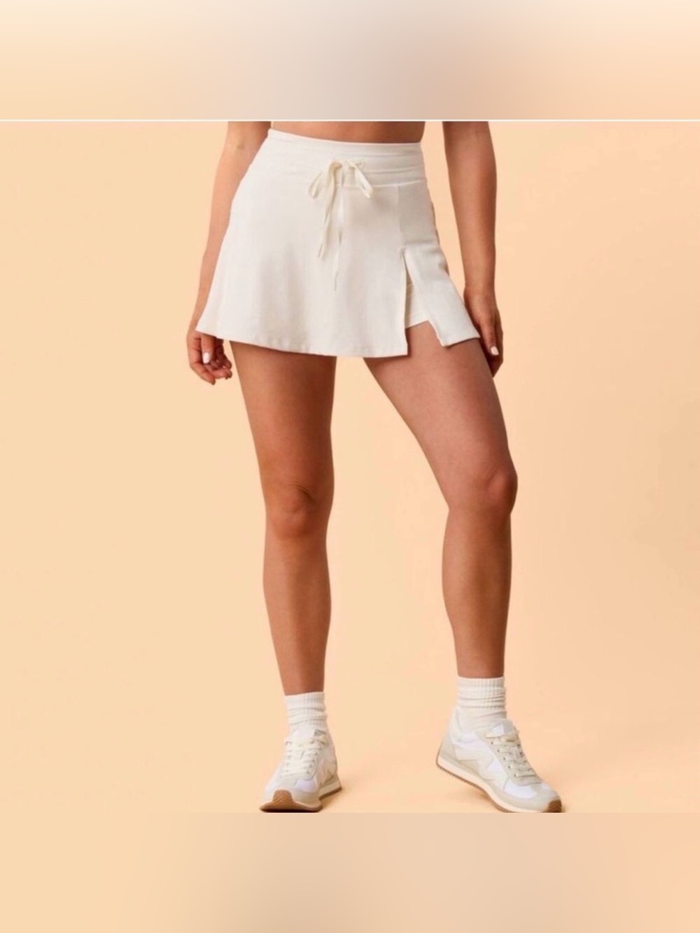 NWT Blogilates Trailblaze Slit Skort Cream 2x Athletic Tennis Yoga